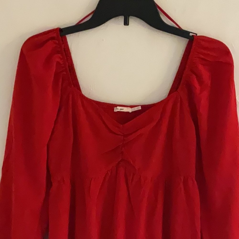 Francesca’s Collections Vibrant Red Dress, Size S - Picture 4 of 10